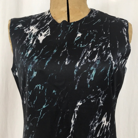 Carmen Marc Valvo Marble Print Sheath Dress - Picture 3 of 7